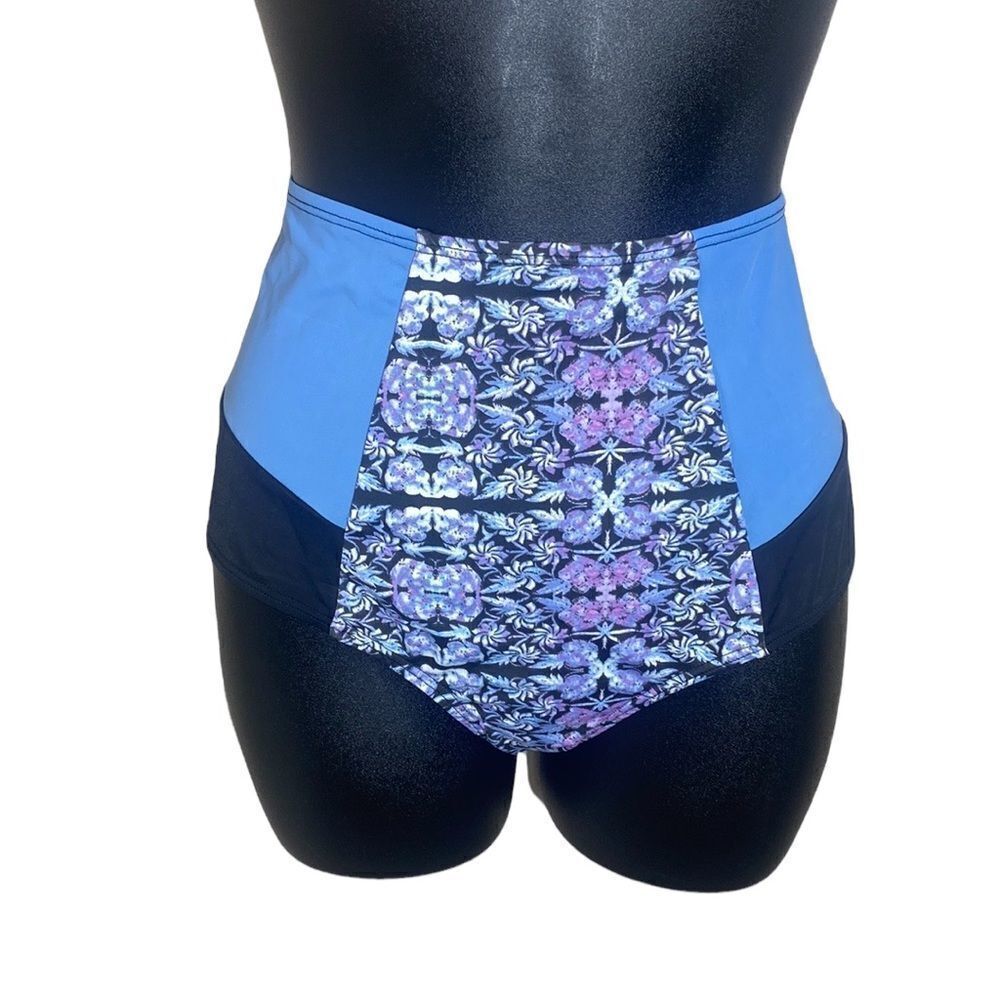 Free people movement zinke high waisted bikini bottom bohemian colorblock